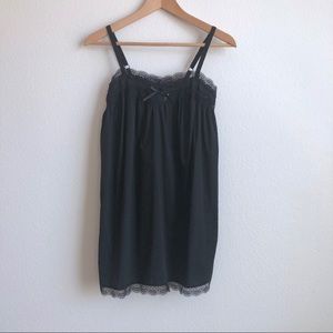 Urban Outfitters black lace trim tunic